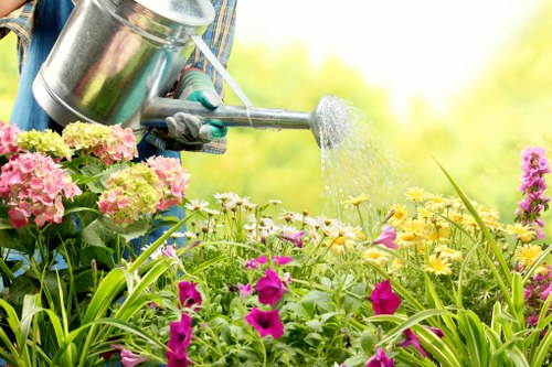 Customer booking landscaping services with a written quotation